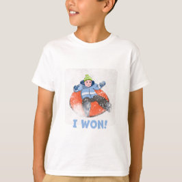 Snow Tubing Kids, I Won! T-Shirt