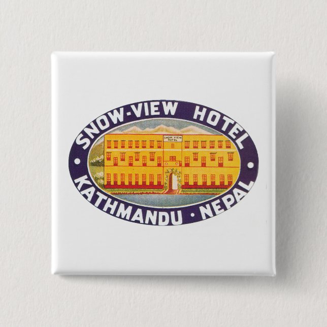 Snow View Hotel Kathmandu Nepal Button (Vorderseite)