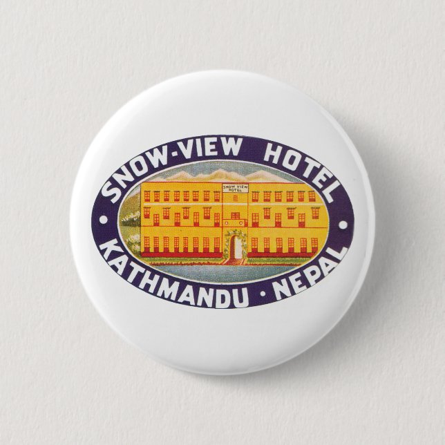 Snow View Hotel Kathmandu Nepal Button (Vorderseite)