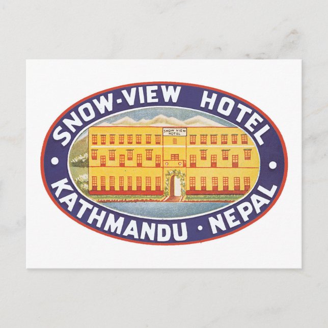 Snow View Hotel Kathmandu Nepal Postkarte (Vorderseite)