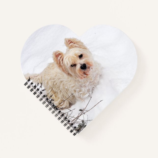 Snow White Westie Dog Foto Notebook Notizbuch (Vorderseite)