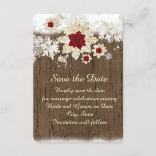 Snow Woods Weihnachten Save the Date