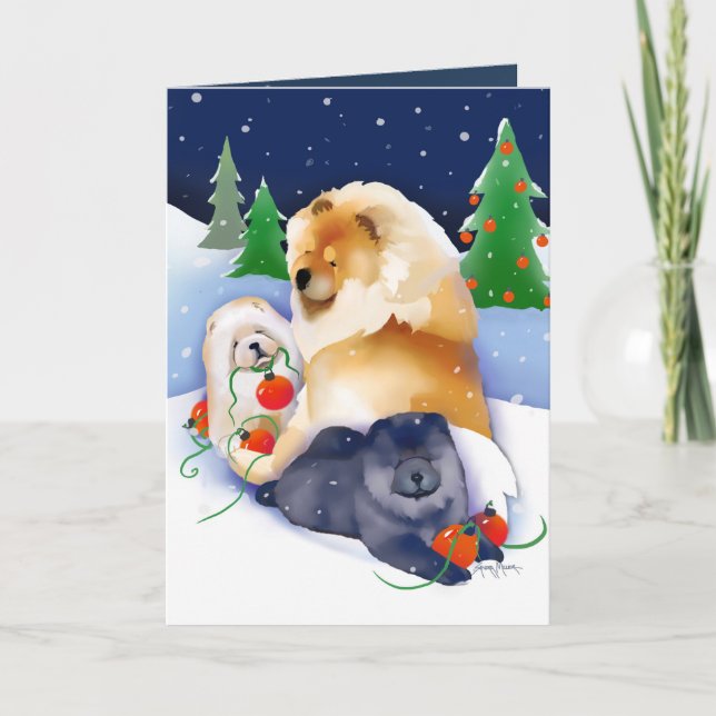 SNOWBABIES Chow Cartes d'art (Devant)