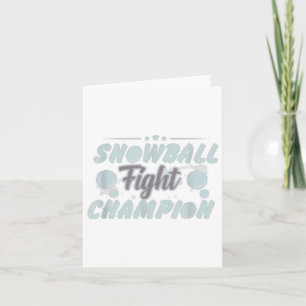 Snowball Fight Champion - Spaß Weihnachten _1 Karte