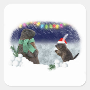 Snowball Fight Sticker