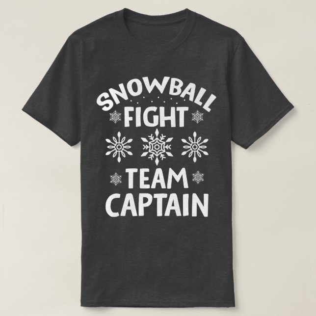Snowball Fight Team Kapitän Funny Winter Saison Sn T-Shirt (Design vorne)