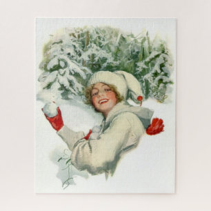 Snowball Fight (von Harrison Fisher)