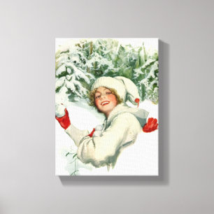 Snowball Fight (von Harrison Fisher) Leinwanddruck