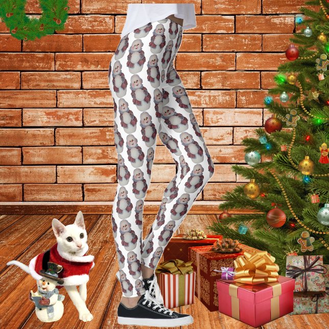 Snowball-Kampf - Schneemann / Weihnachten Leggings (Von Creator hochgeladen)