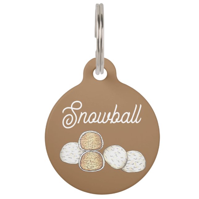 Snowball Snow Ball Mexican Wedding Cookies Haustiermarke (Vorderseite)