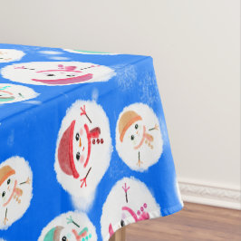 Snowball und Snowman Blue 3 Tischdecke