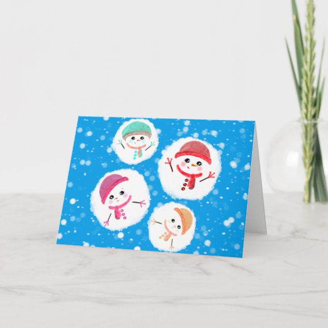 Snowball und Snowman Blue Karte (Vorderseite)