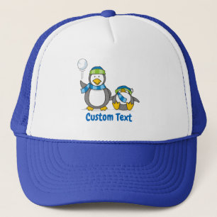 Snowballing penguins trucker hat truckerkappe