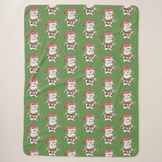 Snowbell et la couverture Sherpa lumière de Noël (Devant)