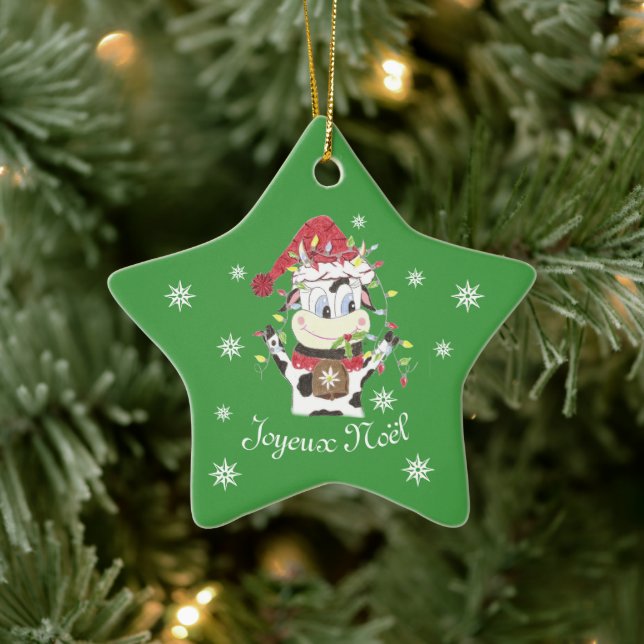Snowbell la vache vert étoile ornement de Noël (Arbre)