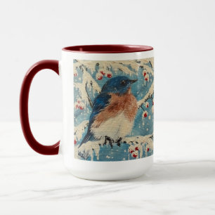 Snowberry Bluebird Candle Tasse