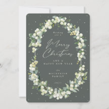 Snowberry+Eukalyptus Botanischer Rahmen Weihnachte
