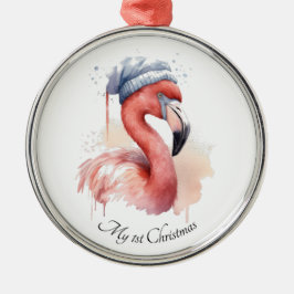 Snowbird Flamingo, Brauch Ornament Aus Metall