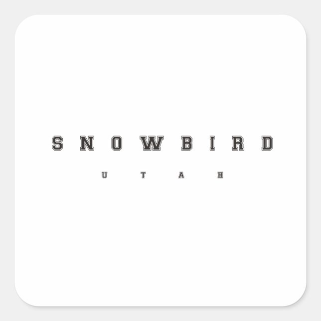 Snowbird Utah Quadratischer Aufkleber (Vorderseite)