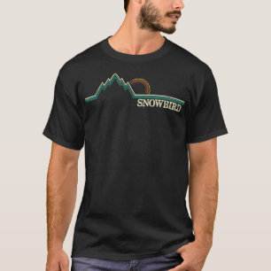 Snowbird Utah Retro Abenteuer Skifahren Snowboard T-Shirt