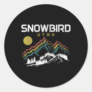 Snowbird Utah Skifahren Wintersport Skilaufen Skif Runder Aufkleber
