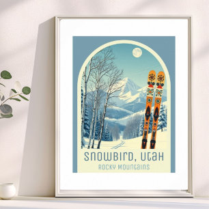 Snowbird Utah Skigebiet Felsgebirge Poster