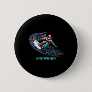 Snowbird Utah Snowboarden Button