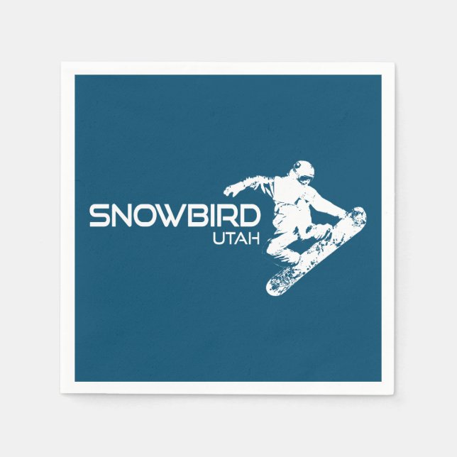 Snowbird Utah Snowboarder Serviette (Vorderseite)