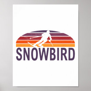 Snowbird Utah USA Skigebiet Snowboarden Poster