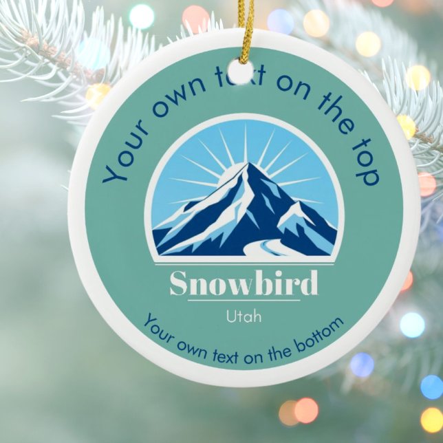 Snowbird Utah USA Skigebiet Weihnachten Keramik Ornament (Von Creator hochgeladen)
