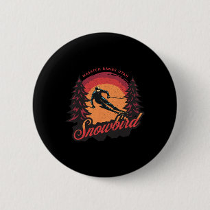 Snowbird Utah Wasatach Range Schnee Skifahren Button
