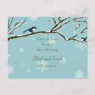 Snowbirds et flocons de neige Robin RSVP bleu