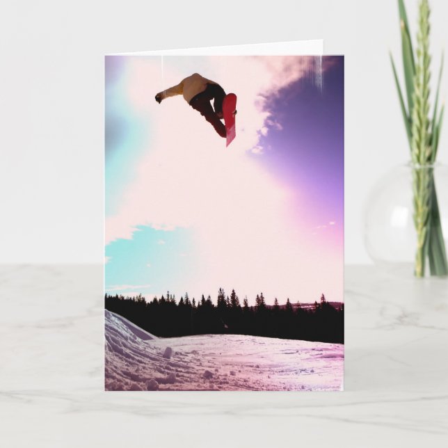Snowboard Air Grußkarte Karte (Vorderseite)