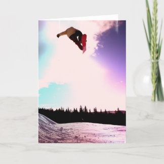 Snowboard Air Grußkarte Karte