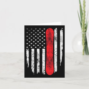 Snowboard American Flag Patriotic Winter Sports Sn Karte