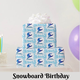 Snowboard Anniversaire Cadeau Papier à envelopper
