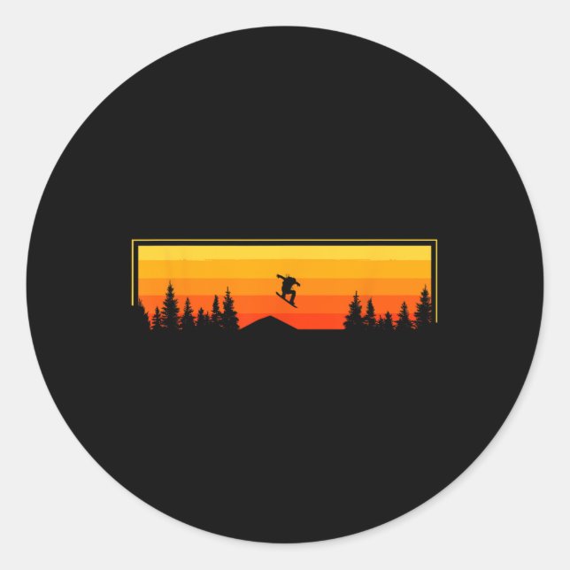Snowboard Apparel - Snowboarden Snowboarder Snowb Runder Aufkleber (Vorderseite)