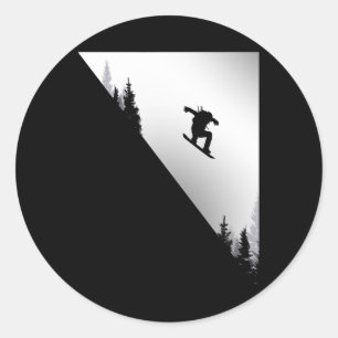 Snowboard Apparel - Snowboarden Snowboarder Snowb Runder Aufkleber