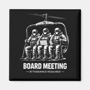 Snowboard-Board-Besprechung Ski-Lift Skifahrer Win Magnet