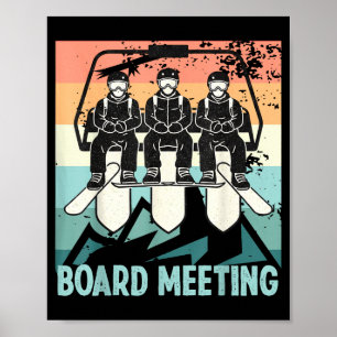 Snowboard-Board-Besprechung Ski-Lift Skifahrer Win Poster