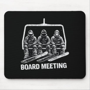 Snowboard-Boardbesprechung lustiger Skilift Skifah Mousepad