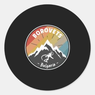 Snowboard Borovets Runder Aufkleber