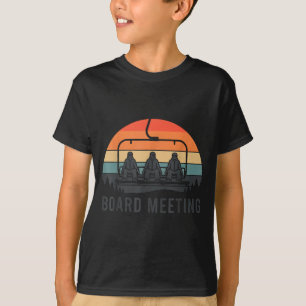 Snowboard Brett Meeting Ski Lift Skifahrer Winters T-Shirt