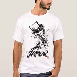 Snowboard Brush Art - Skier jump T-Shirt