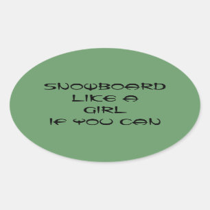 snowboard comme un autocollant fille