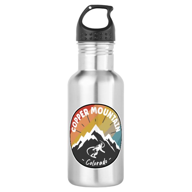 Snowboard Copper Mountain Colorado Edelstahlflasche (Vorderseite)