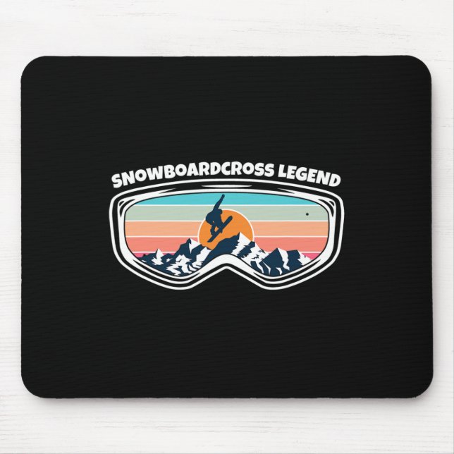 Snowboard Cross Snowboarden Goggles As Snowboard C Mousepad (Vorne)