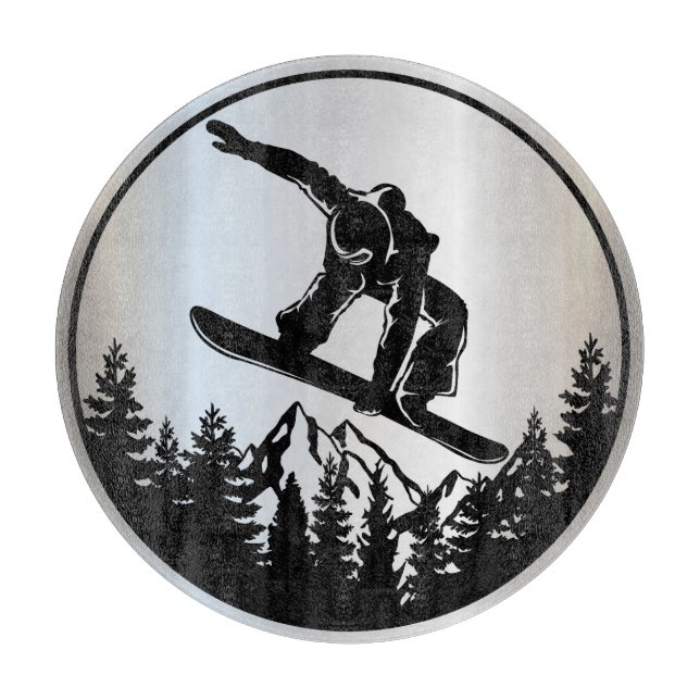 Snowboard Cutting Board Schneidebrett (Vorderseite)