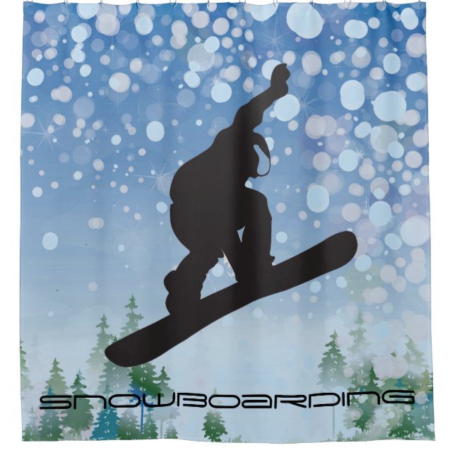 Snowboard Design Douche rideau (Devant)