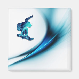 Snowboard Design Square Magnet
